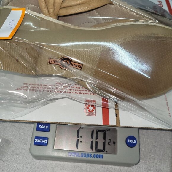 Earth Spirit Shoe Womens Size 7 Liberty Sandal Tan Leather Knot‎ 2.5" Heel - Picture 12 of 12